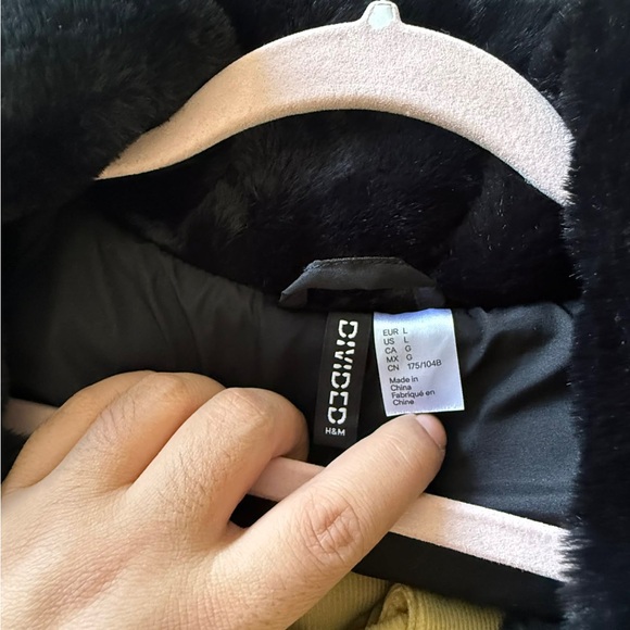H&M Black Faux Fur Teddy Jacket - Picture 4 of 5